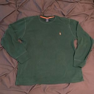 Men’s Polo Thermal Green Long Sleeve Shirt